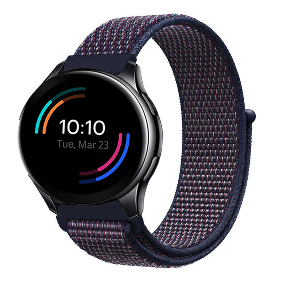 Strap-it® Strap-it OnePlus Watch 3 Nylon Armband (Violett-Blau)