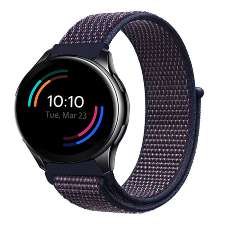 Strap-it® Strap-it OnePlus Watch 3 Nylon Armband (Violett-Blau)