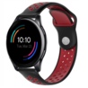 Strap-it® Strap-it OnePlus Watch 3 Sportarmband (Schwarz/Rot)