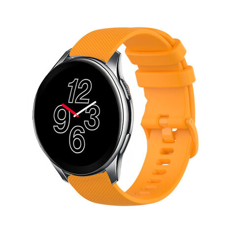 Strap-it® Strap-it OnePlus Watch 3 luxus Silikonarmband (Orange)