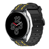 Strap-it® OnePlus Watch 3 Sport-Schnalenarmband (Schwarz/Gelb)