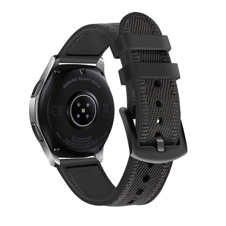 Strap-it® Strap-it OnePlus Watch 3 Nylon Hybridarmband (Schwarz)