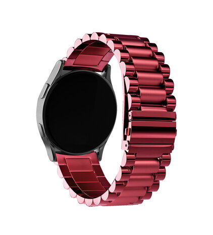 Strap-it® Strap-it OnePlus Watch 3 Stahlarmband (Weinrot)