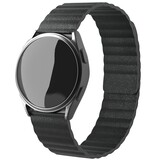 Strap-it® OnePlus Watch 3 Leder Looparmband (Schwarz)