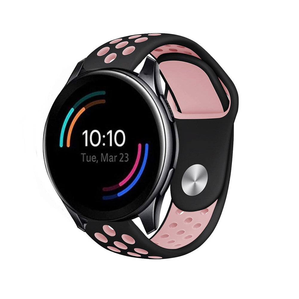 Strap-it® Strap-it OnePlus Watch 3 Sportarmband (Schwarz/Rosa)