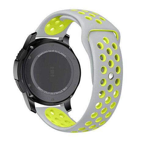 Strap-it® Strap-it OnePlus Watch 3 Sportarmband (Grau/Gelb)