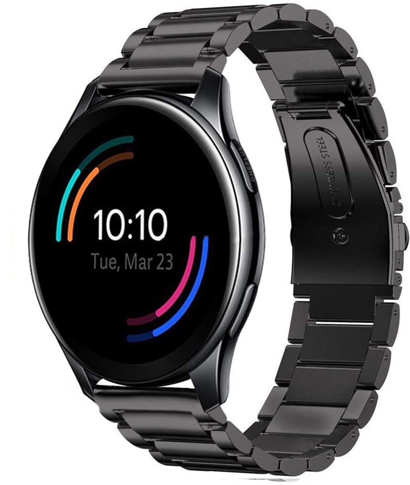 Strap-it® Strap-it OnePlus Watch 3 Titan Armband (Schwarz)