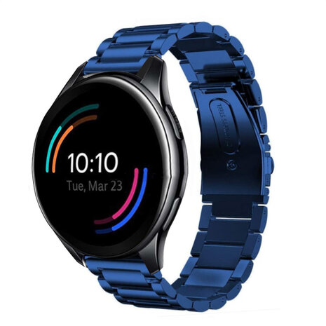 Strap-it® Strap-it OnePlus Watch 3 Stahlarmband (Blau)