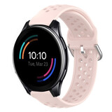 Strap-it® OnePlus Watch 3 Silikonarmband mit Löchern (Rosa)