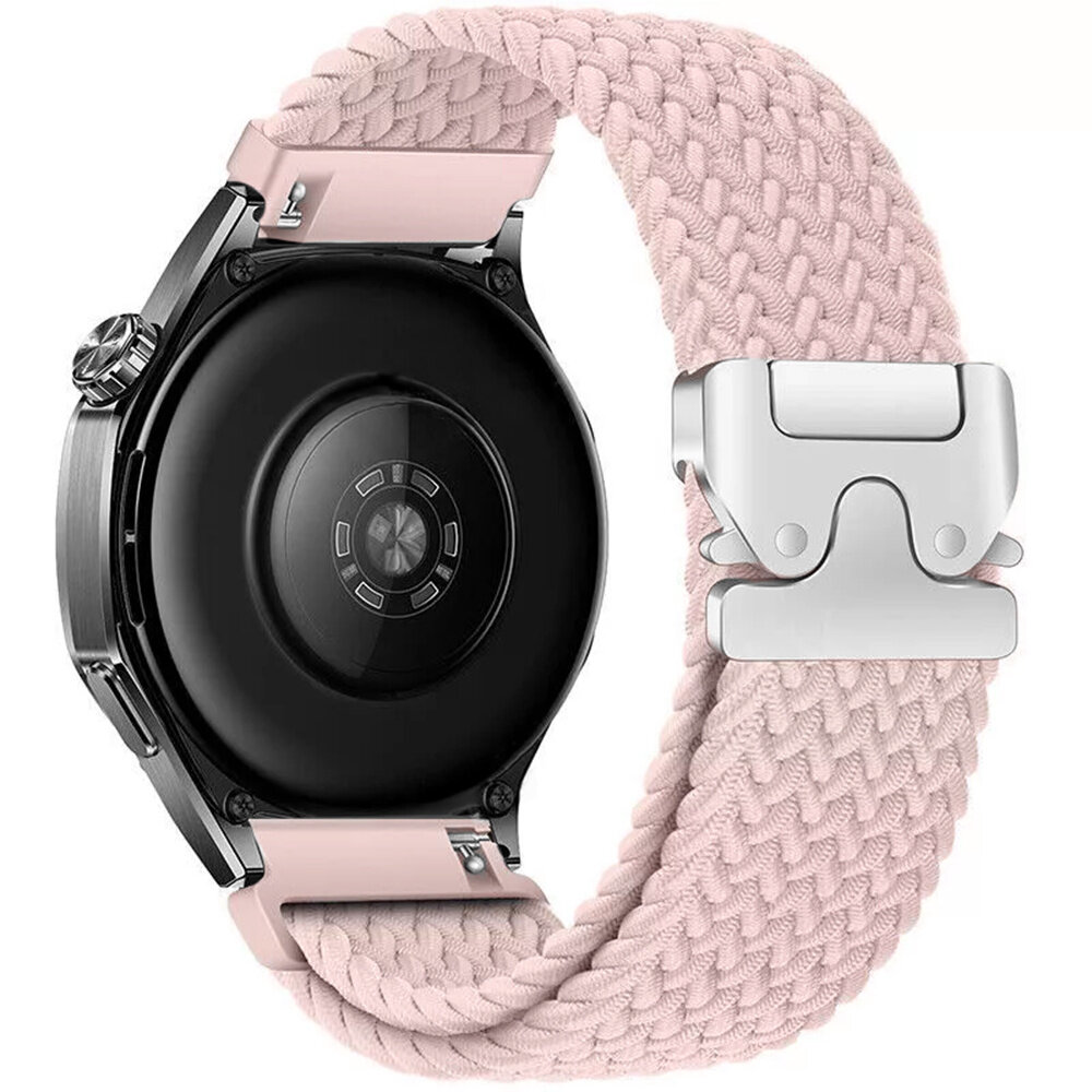 Strap-it® Strap-it Garmin Venu 2s geflochtenes Band mit P-Buckle (Rosa)