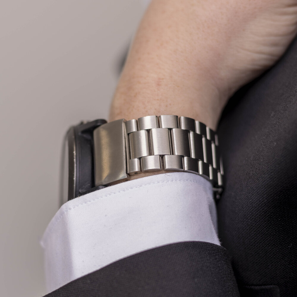 Strap-it® Strap-it Garmin Quatix 5 / 6 / 7 Stahlarmband (Silber)