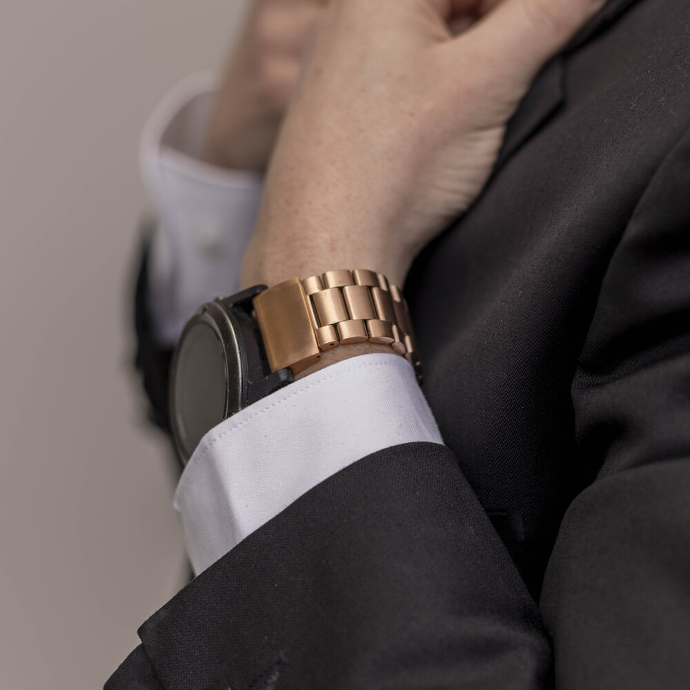 Strap-it® Strap-it Garmin Quatix 5 / 6 / 7 Stahlarmband (Rosegold) Strap-it® Strap-it Garmin Quatix 5 / 6 / 7 Stahlarmband (Rosegold)