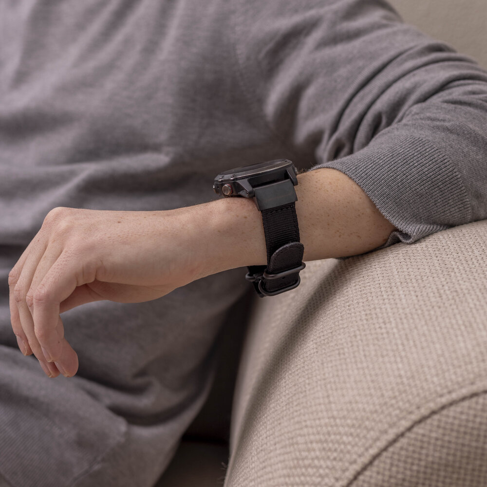 Strap-it® Strap-it Garmin Quatix 5 / 6 / 7 Nylon-Schnallenarmband (Schwarz) Strap-it® Strap-it Garmin Quatix 5 / 6 / 7 Nylon-Schnallenarmband (Schwarz)