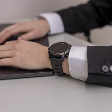 Bandz Bandz Garmin Fenix 7x Titanium Gliederband (Schwarz) Bandz Bandz Garmin Fenix 7x Titanium Gliederband (Schwarz)