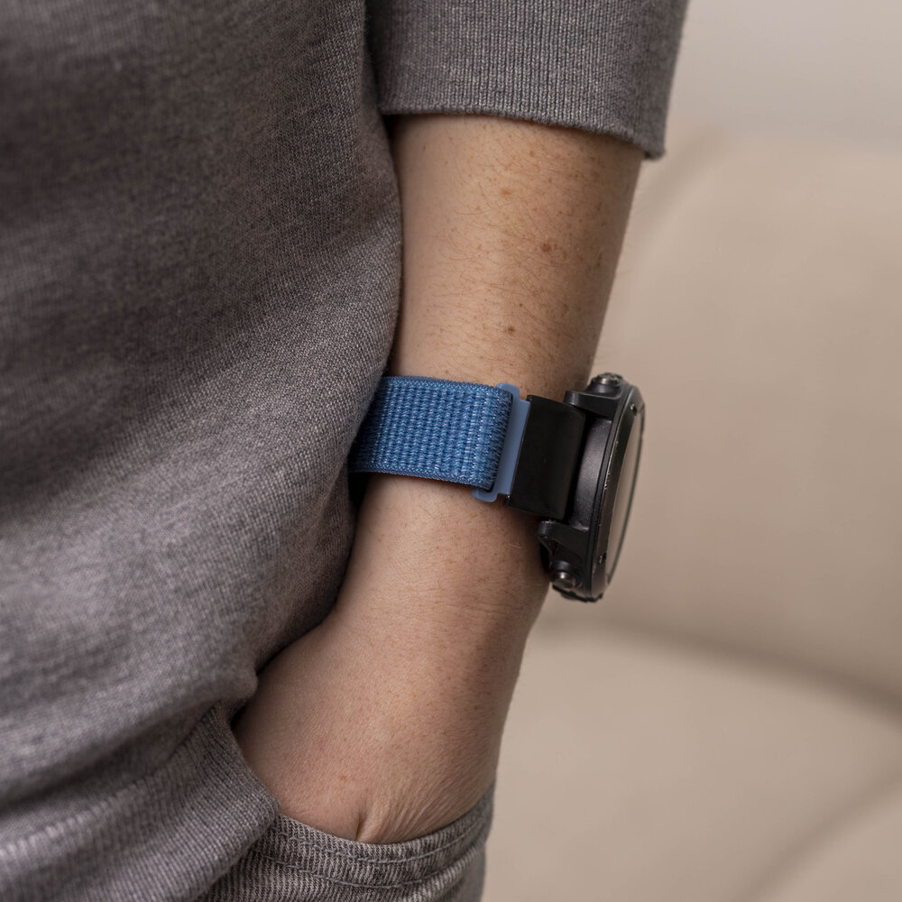 Strap-it® Strap-it Garmin Fenix 8 - 51mm Nylon Armband (Hellblau)