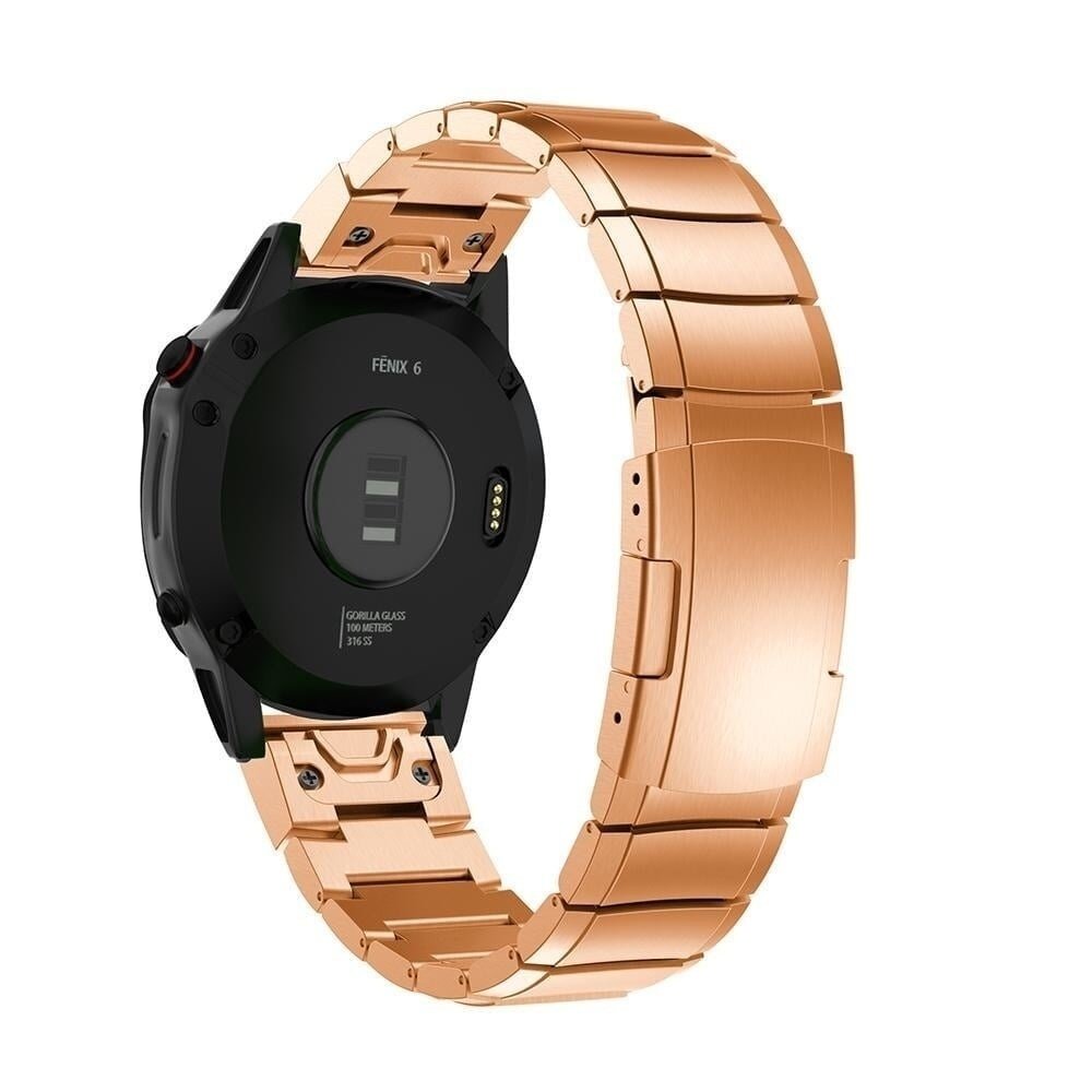 Strap-it® Strap-it Garmin Tactix 8 - 47mm Metallarmband (Rose Gold)