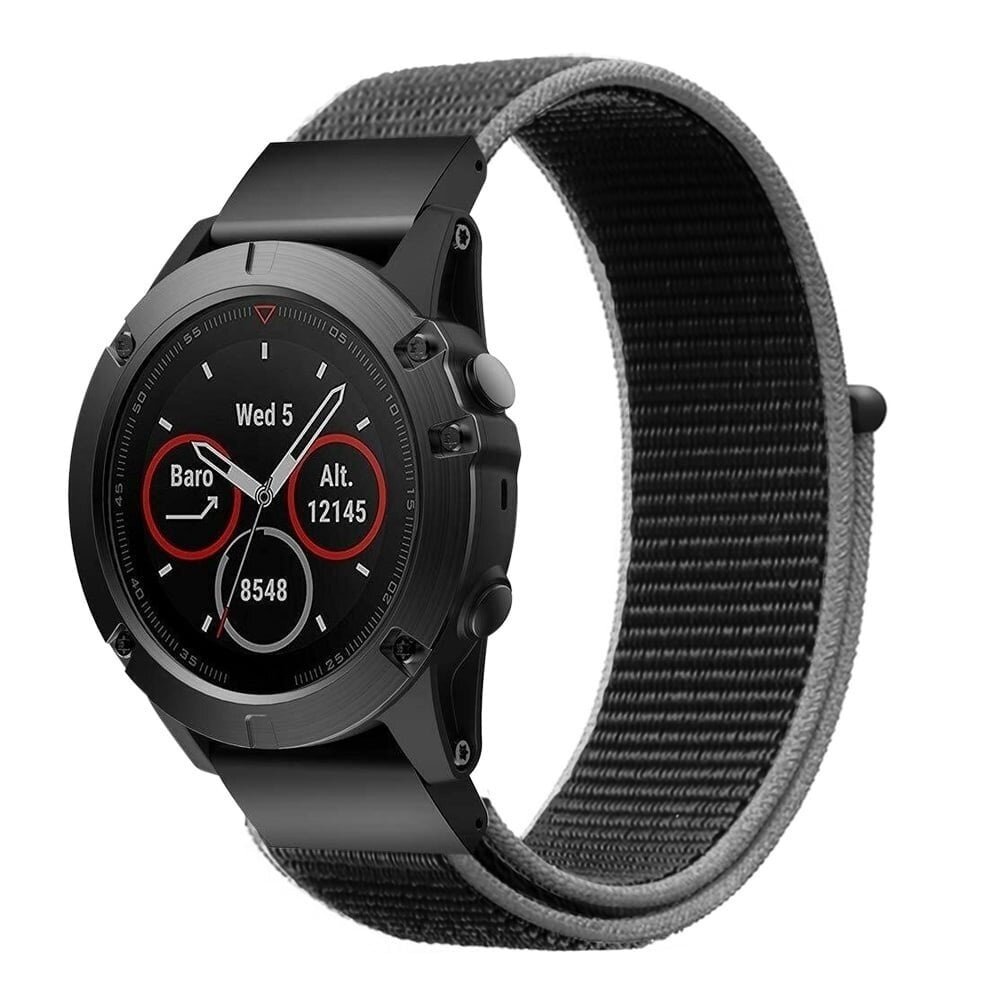 Strap-it® Strap-it Garmin Tactix 8 - 47mm Nylon Armband (Charcoal)