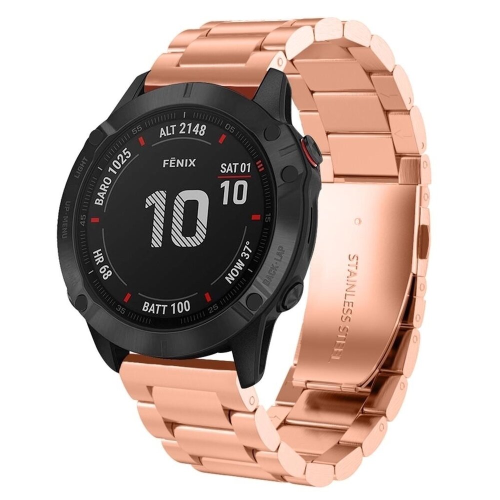 Strap-it® Strap-it Garmin Tactix 7 Stahlarmband (Rose Gold)