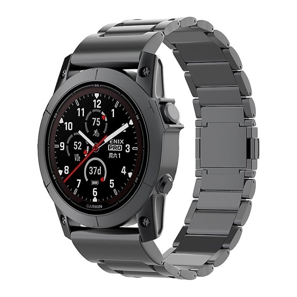Strap-it® Strap-it Garmin Tactix 7 magnetischese Titan Band (Schwarz)