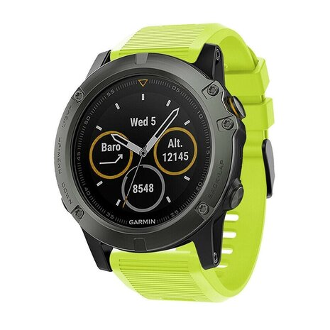 Strap-it® Strap-it Garmin Tactix 7 Pro Silikonarmband (Hellgrün)