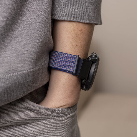 Strap-it® Strap-it Garmin Tactix 7 Pro Nylon Armband (Blau)