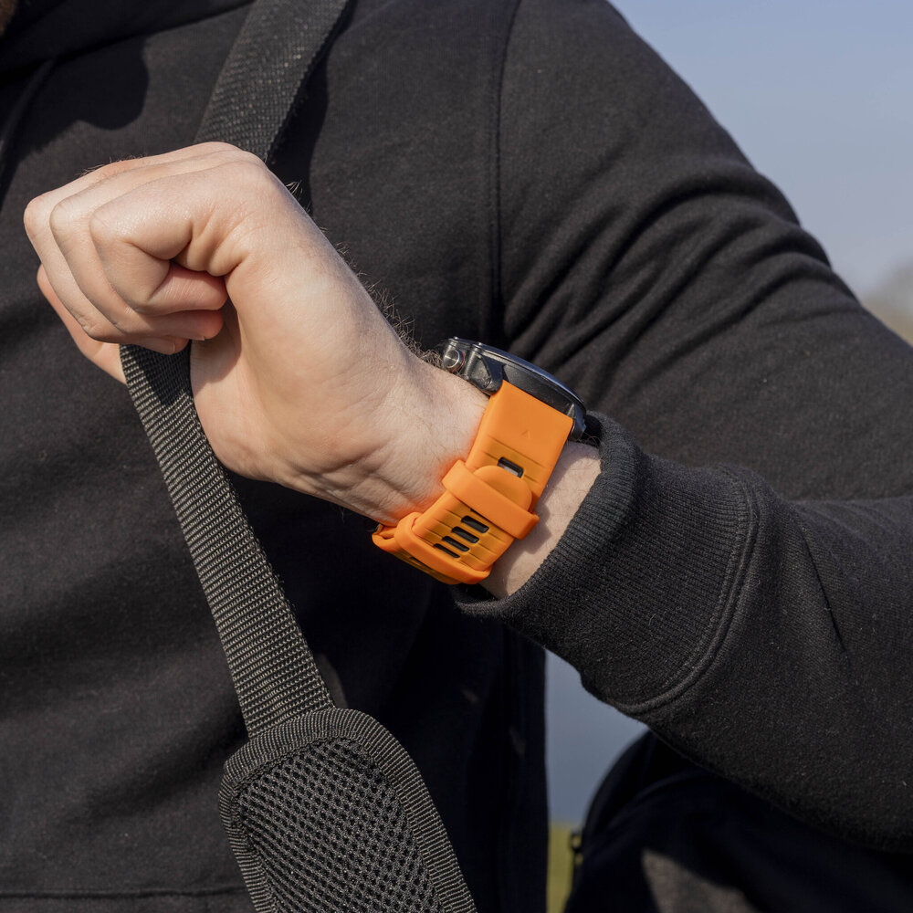 Strap-it® Strap-it Garmin Tactix 7 Pro Sport Schnallenarmband (Orange/Schwarz) Strap-it® Strap-it Garmin Tactix 7 Pro Sport Schnallenarmband (Orange/Schwarz)