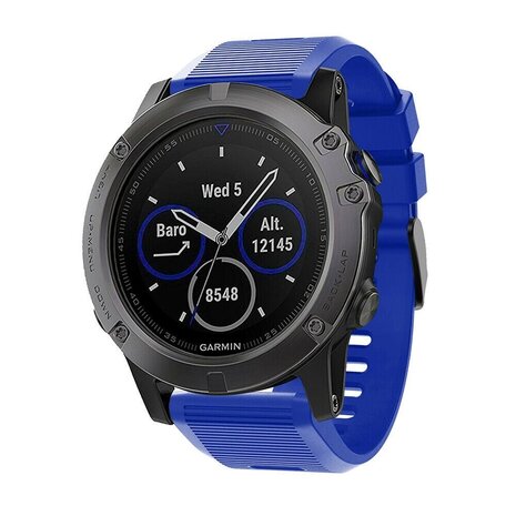 Strap-it® Strap-it Garmin Tactix 8 - 51mm Silikonarmband (Blau)