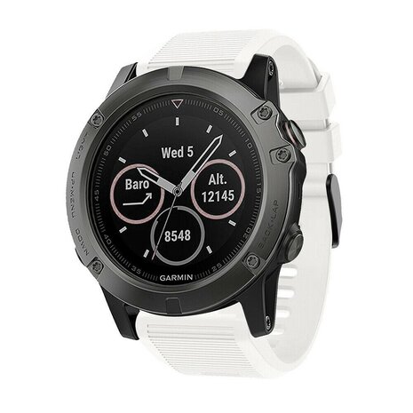 Strap-it® Strap-it Garmin Tactix 8 - 51mm Silikonarmband (Weiß)