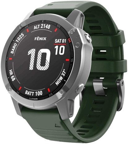 Strap-it® Strap-it Garmin Tactix 8 - 51mm Silikonarmband (Dunkelgrün)