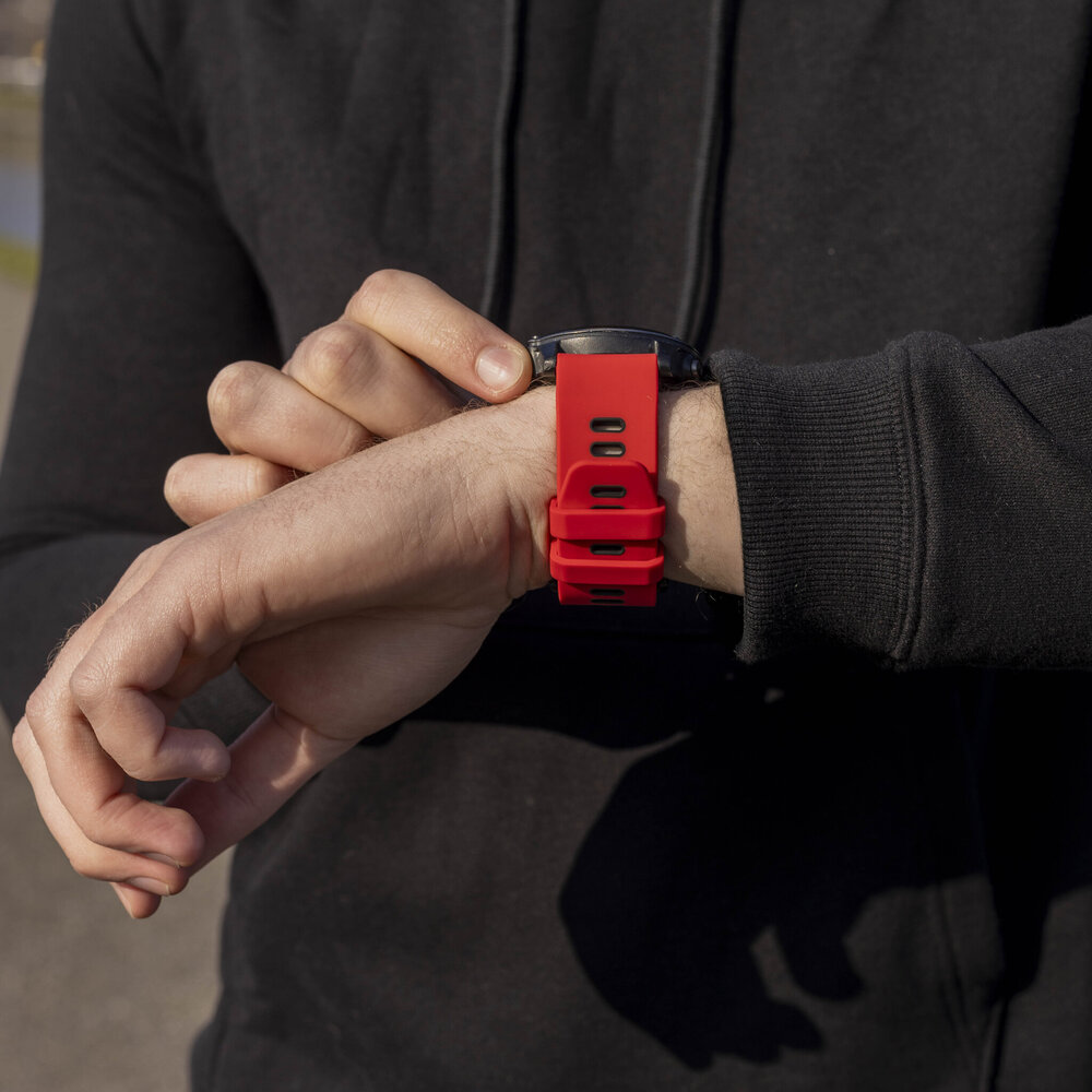 Strap-it® Strap-it Garmin Tactix 8 - 51mm Sport Schnallenarmband (Rot/Schwarz) Strap-it® Strap-it Garmin Tactix 8 - 51mm Sport Schnallenarmband (Rot/Schwarz)