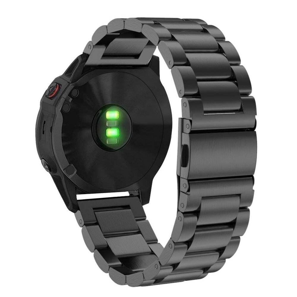Strap-it® Strap-it Garmin Tactix 8 - 51mm Stahlarmband (Schwarz)
