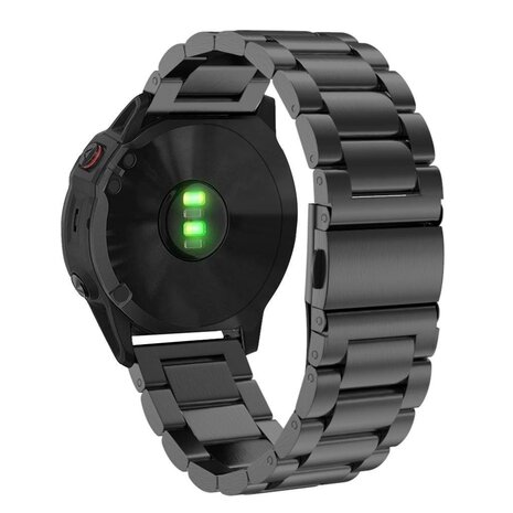 Strap-it® Strap-it Garmin Tactix 8 - 51mm Stahlarmband (Schwarz)