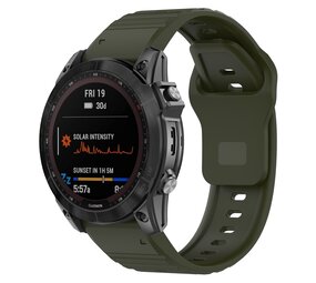 Strap-it® Garmin Tactix 8 - 51mm Outdoor Silikonarmband (Armeegrün) Strap-it® Garmin Tactix 8 - 51mm Outdoor Silikonarmband (Armeegrün)