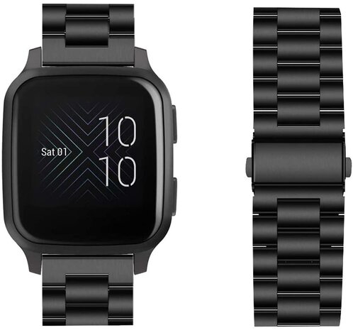 Strap-it® Strap-it Garmin Venu (SQ) Gliederarmband (Schwarz) Strap-it® Strap-it Garmin Venu (SQ) Gliederarmband (Schwarz)