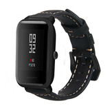 Strap-it® Xiaomi Amazfit Bip Armband Leder (Schwarz) Strap-it® Xiaomi Amazfit Bip Armband Leder (Schwarz)