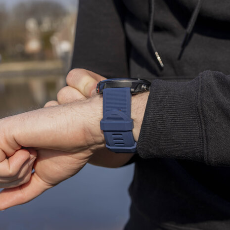 Strap-it® Strap-it Garmin Fenix 8 - 51mm Silikonarmband (Dunkelblau) Strap-it® Strap-it Garmin Fenix 8 - 51mm Silikonarmband (Dunkelblau)