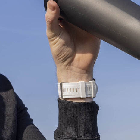 Strap-it® Strap-it Garmin Fenix 5x/6x glänzendes Silikonarmband (Weiß) Strap-it® Strap-it Garmin Fenix 5x/6x glänzendes Silikonarmband (Weiß)