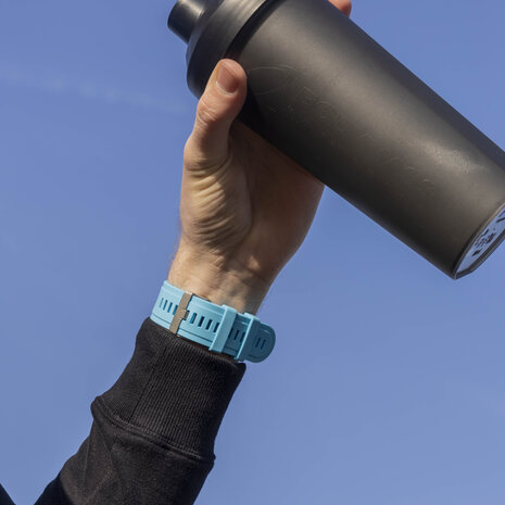 Strap-it® Strap-it Garmin Fenix 5x/6x glänzendes Silikonarmband (Hellblau) Strap-it® Strap-it Garmin Fenix 5x/6x glänzendes Silikonarmband (Hellblau)