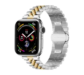 Strap-it® Apple Watch Jubilee Stahlband (Silber/Gold) Strap-it® Apple Watch Jubilee Stahlband (Silber/Gold)
