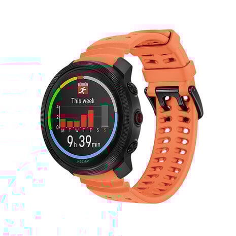 Strap-it® Strap-it Polar Vantage M3 Silikon-Grain-Armband (Orange)