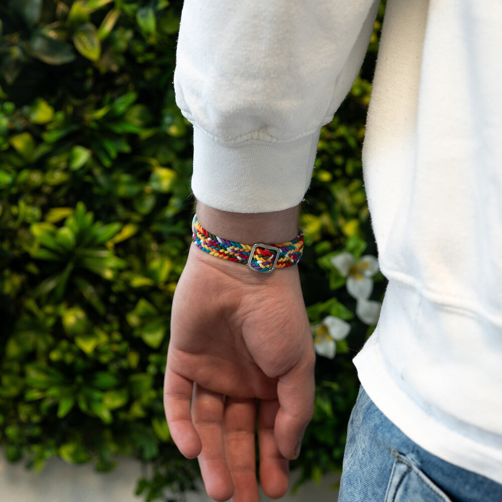 Strap-it® Strap-it Xiaomi Mi Band 7 geflochtenes Armband (Regenbogen) Strap-it® Strap-it Xiaomi Mi Band 7 geflochtenes Armband (Regenbogen)