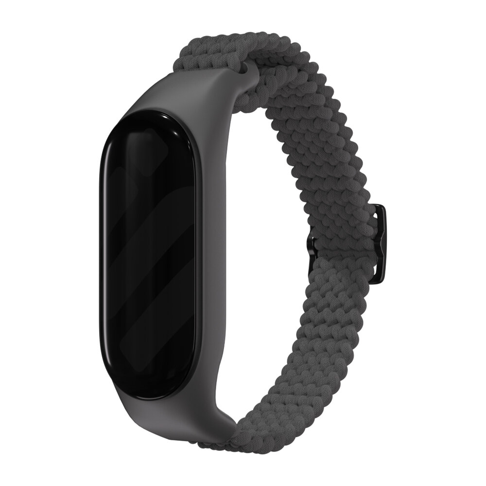 Strap-it® Strap-it Xiaomi Mi Band 7 geflochtenes Armband (Dunkelgrau)