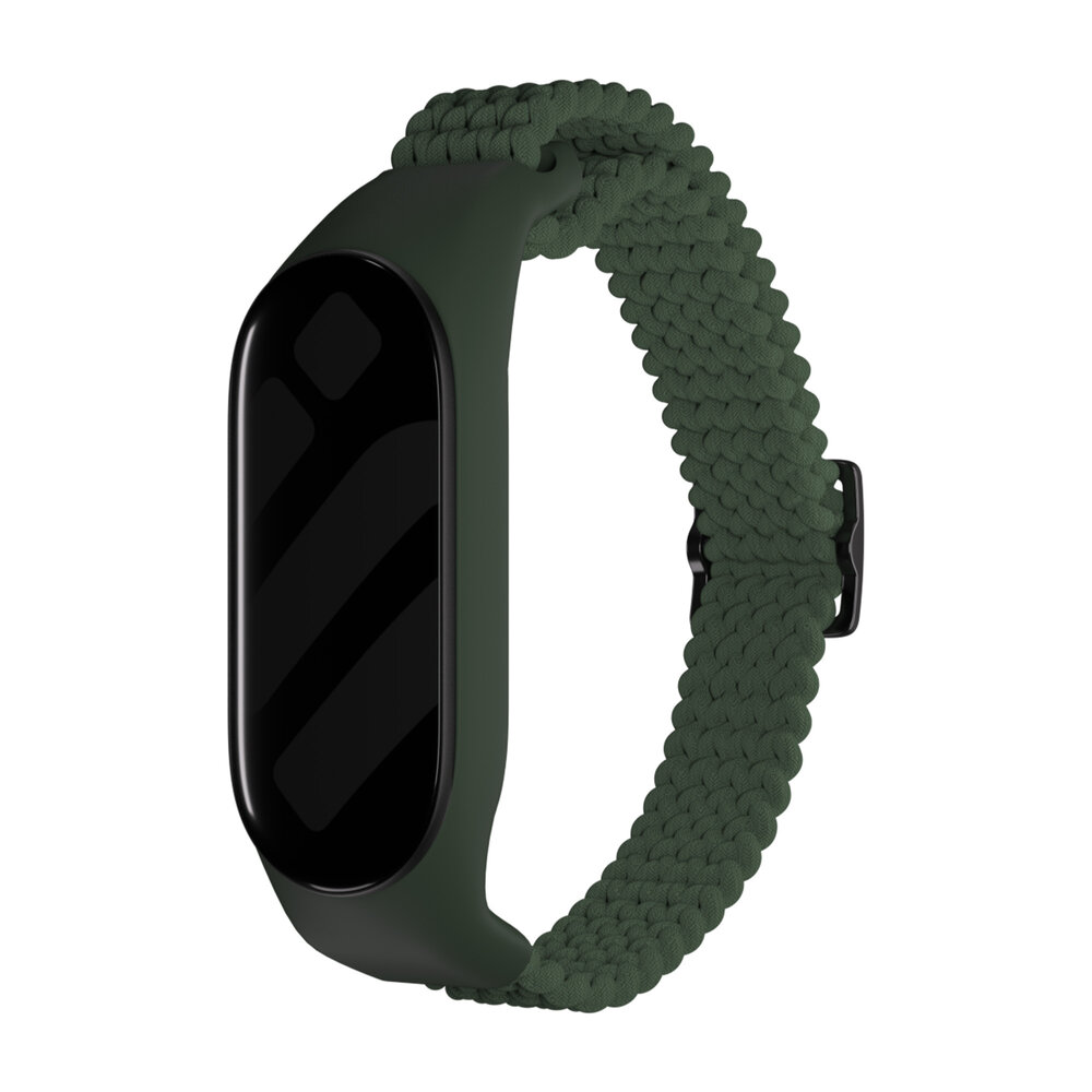 Strap-it® Strap-it Xiaomi Mi Band 7 geflochtenes Armband (Grün)