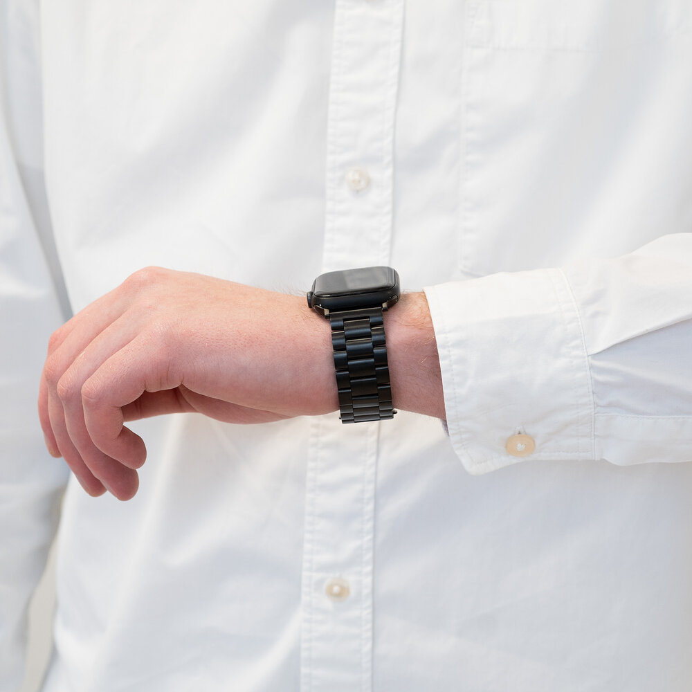 Bandz Bandz Apple Watch Klassisches Stahlenarmband (Schwarz) Bandz Bandz Apple Watch Klassisches Stahlenarmband (Schwarz)