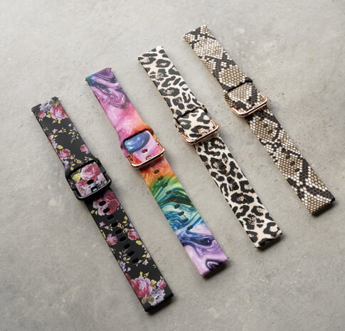 Strap-it® Strap-it Lucky Leopard Fossil Gen 6 42mm Armband Strap-it® Strap-it Lucky Leopard Fossil Gen 6 42mm Armband