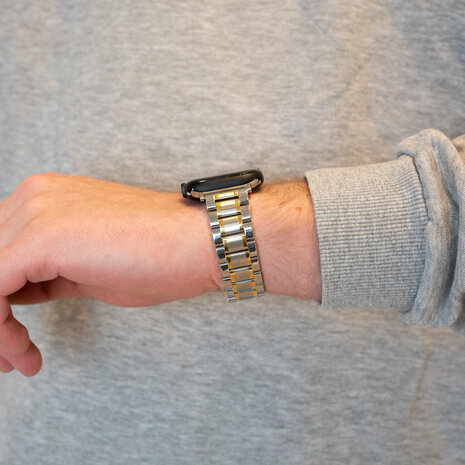 Bandz Bandz Apple Watch Stahlarmband Deluxe (Silber/Gold) Bandz Bandz Apple Watch Stahlarmband Deluxe (Silber/Gold)