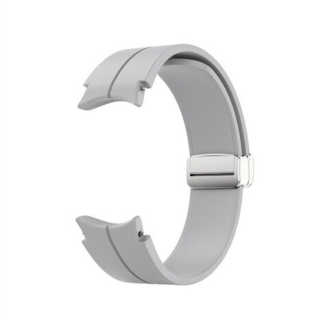 Strap-it® Strap-it Samsung Galaxy Watch 4 44mm magnetisch D-Buckle Armband (Grau) Strap-it® Strap-it Samsung Galaxy Watch 4 44mm magnetisch D-Buckle Armband (Grau)