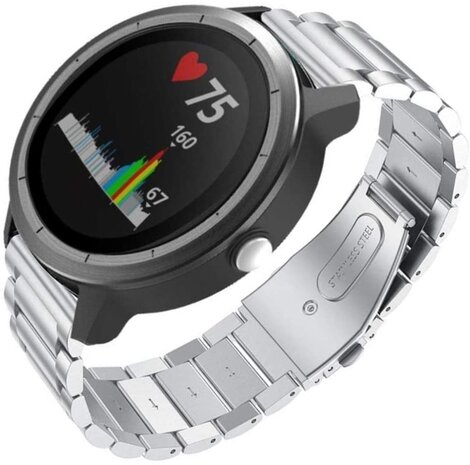 Strap-it® Strap-it Garmin Vivoactive 3 Gliederarmband (Silber) Strap-it® Strap-it Garmin Vivoactive 3 Gliederarmband (Silber)