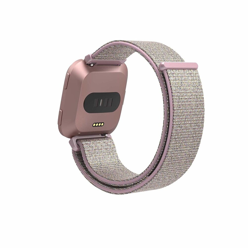 Strap-it® Strap-it Fitbit Versa / Versa 2 Armband Nylon (Rosa) Strap-it® Strap-it Fitbit Versa / Versa 2 Armband Nylon (Rosa)