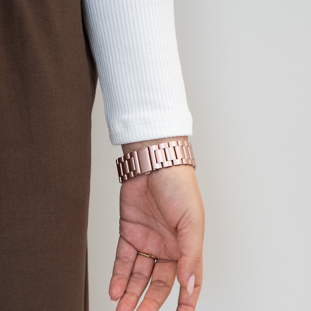 Bandz Bandz Samsung Galaxy Watch 4 40mm Klassisches Stahlenarmband (Rosa) Bandz Bandz Samsung Galaxy Watch 4 40mm Klassisches Stahlenarmband (Rosa)